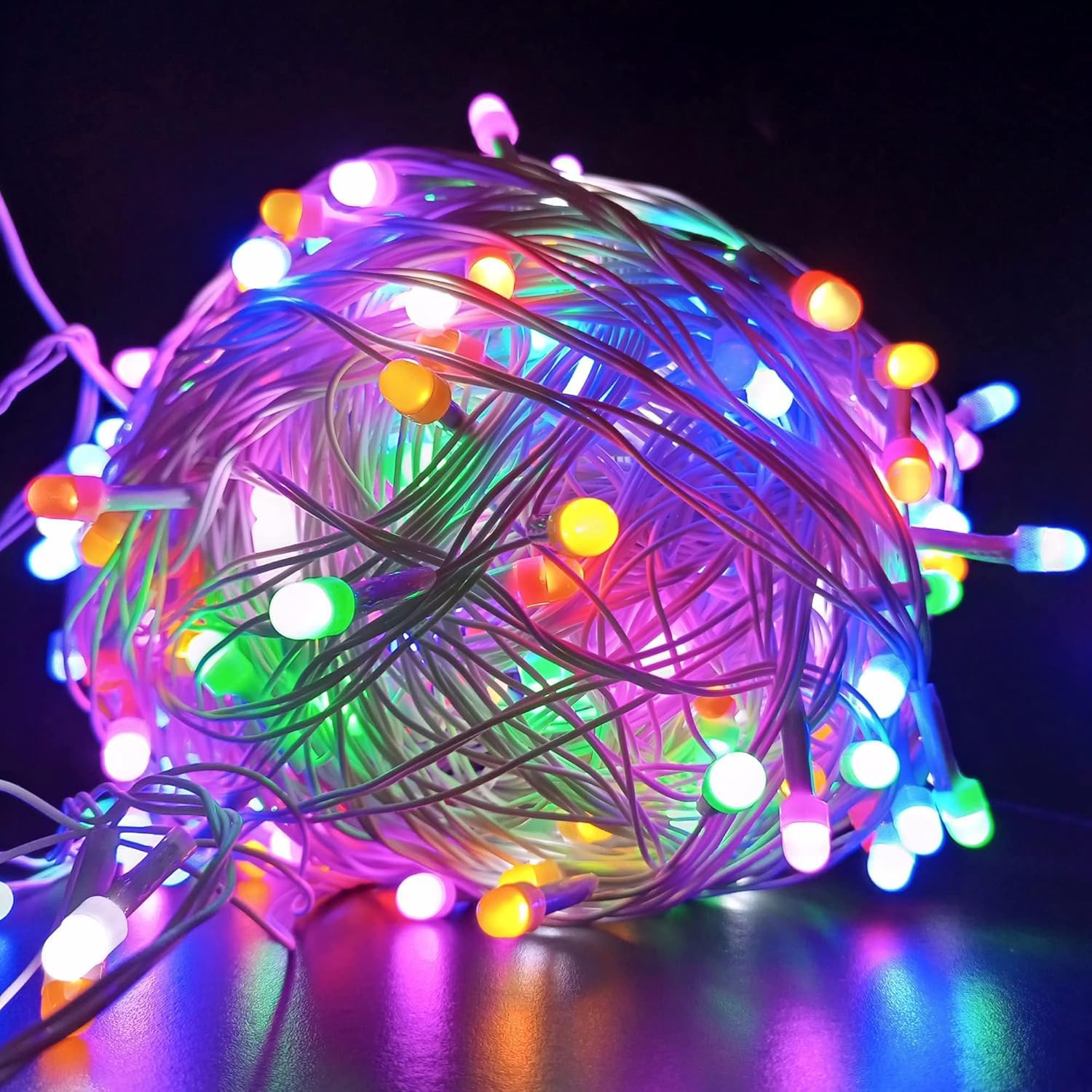 3 pcs LED Pixel String Lights Indoor and Outdoor Decoration Multi-Color 15M Lights, 8 Modes Changing Controller. Waterproof & Flexible Copper for Home Diwali Home Decoration & Garden Multi (15 Meter) 